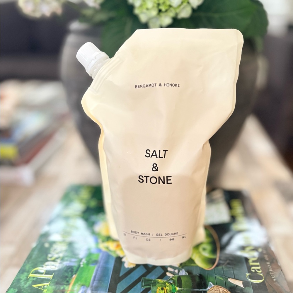 Salt & Stone Body Wash Refill - 32 fl oz / 946 ml - Bergamot & Hinoki NWT